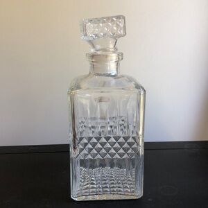 Luminarc Decanter, Verrerie D'Arques, 28oz., Vintage MCM Bar Accessory Bottle